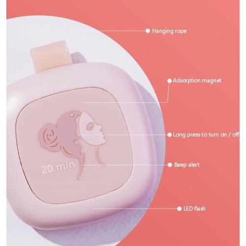 Mask Timer Portable Self-adhesive Magnetic Electron Timer Kitchen 20 Minutes Baking Timing Alarm
