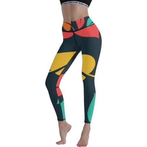 Personality Trend High Performance 3D Printed Womens Yoga Pants Nine-point Pants Sexy Fitness Sports Leggings Tight Pants