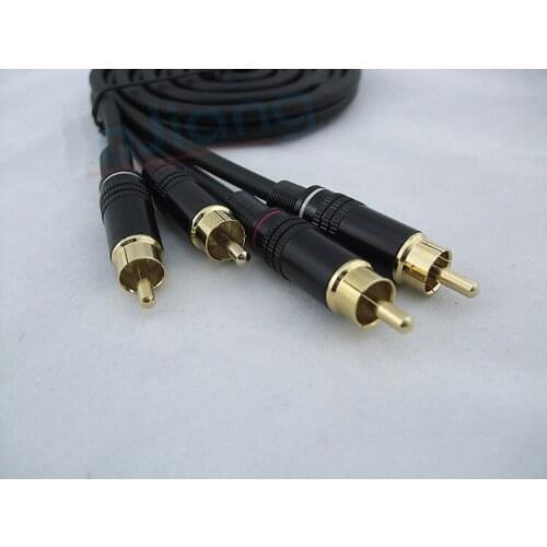 High quality 2RCA to 2RCA Audio line Red and white lotus double cable Power amplifier audio line 5M 16ft