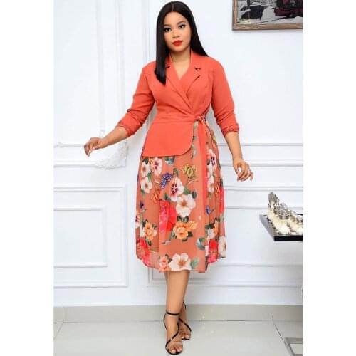 European Style Summer Women Vintage Turn-down Collar Print Patchwork Party Dress Fashion Sashes A-line Elegant Dress Vestidos