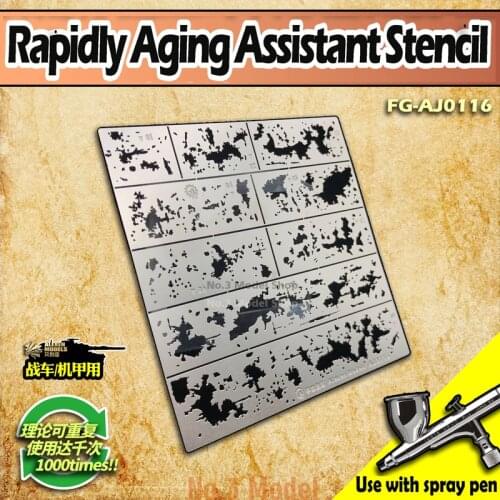 1/32 1/35 1/100 Military Model Vehicle Body Heavy Peeling Paint Bamage Chipping Effects Rapidly Aging Assistant Stencils