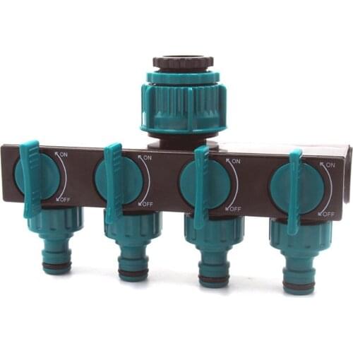 1 Set Garden Irrigation 4-way Tap Hose Splitter 4/7 or 8/11 Hose Fittings Pipe Connector Irrigation Adapter Set Garden Tools