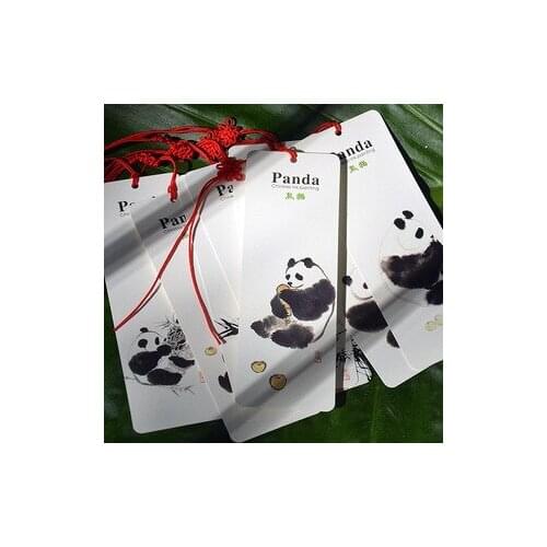 1pcs Creative Bookmark Wholesale Ink Panda Paper Bookmarks 8 Pieces / Set Chinese Style Elements