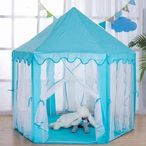 1Pc Tent Hexagon Princess Castle Playhouse Pad Non-Slip Baby Play Mat Plush Kids Children Activity Rug Cushion Blanket