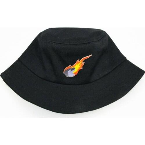 2021 Rock Embroidery Cotton Bucket Hat Fisherman Hat Outdoor Travel Hat Sun Cap Hats for Men and Women 192