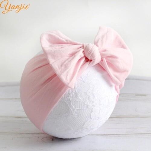 2020 New Hair Style Nylon Headbands Kids Care Solid Soft Strong Elastic Hair Bow Hair Band DIY Girls Hair Accessories Headwrap