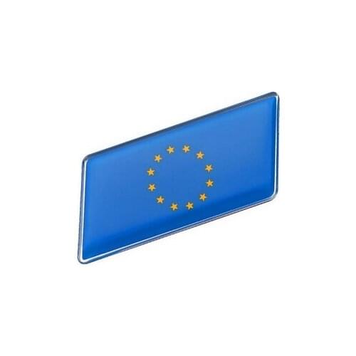 3D European Union Flag Auto Fender Epoxy Emblem Badge Motorcycle Fairing Decals Sticker Car Accessories