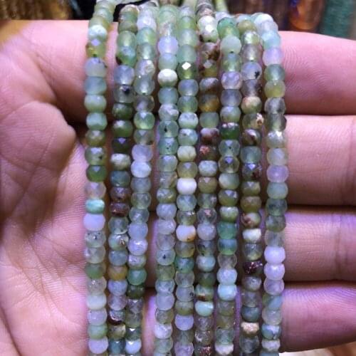 5strings Lot,Natural Chrysoprase Beads,Faceted Semi Gem Roundel Beads,Tiny Spacer Gem jewelry Beads,approx 3x4mm,15.5"/str