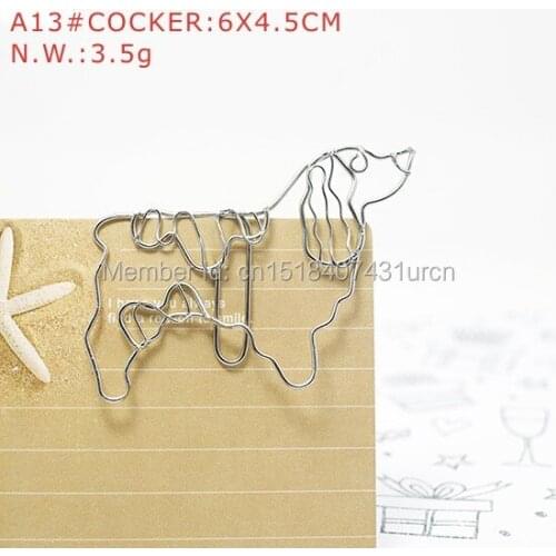 A13 DOG CORKER PAPER/NOTE CLIP PRACTICAL/NOVELTY/ANIMAL STAINLESS HAND-MADE ART CRAFTS WEDDING&BIRTHDAY&HOME&OFFICE&GIFT&PRESENT