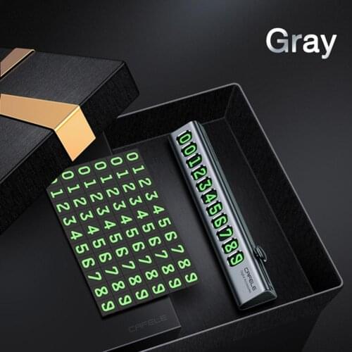 Car Temporary Parking Card Night Vision Glow Simple Car Temporary Parking Phone Number Luminous Plate