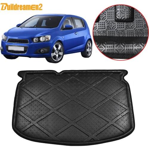 Buildreamen2 For Chevrolet Aveo T300 Hatchback 2011-2015 Car Tail Trunk Mat Tray Boot Liner Cargo Floor Carpet Mud Protector Pad