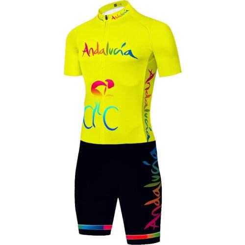Andalucia Laser Cut One piece skinsuit Maglia Uomo Retro Cycling Ropa Bicicleta Hombre Jersey Ciclismo Abbigliamento Ciclismo