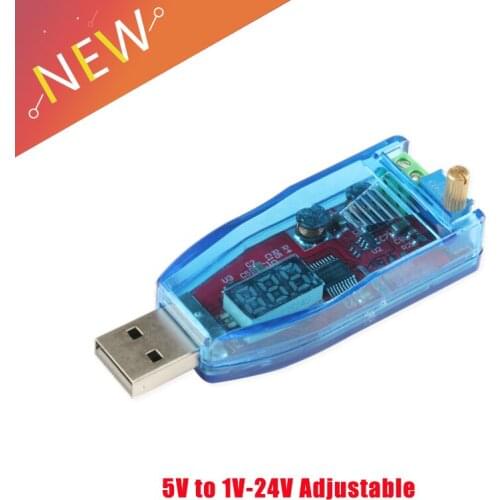 Digital Display DC-DC USB Adjustable Buck-boost Power Supply Voltage Regulator Module 5V to 3.3V 9V 12V 24V DP LED