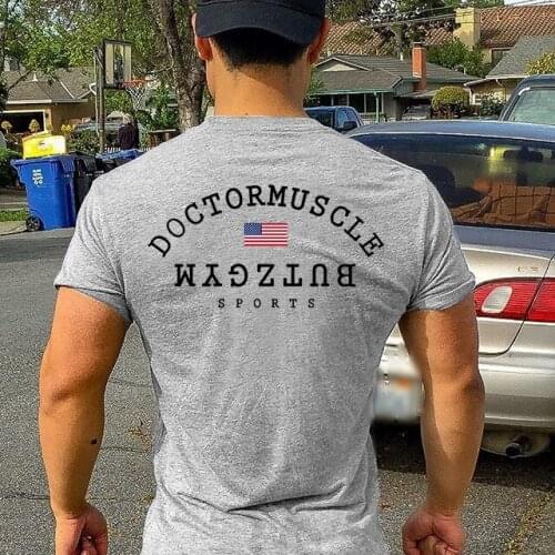 Mens New Sports Round Neck T-Shirt Running Casual Training Short-Sleeved Tide Brand Fitness Jogging Clothing