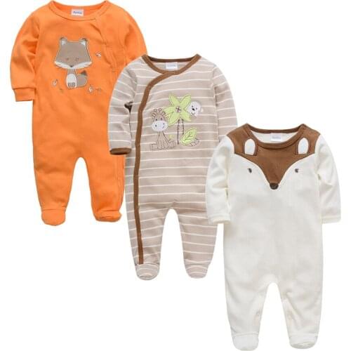 KAVKAS 2 3 pcs Body bebe Clothes Cartoon Design Cotton Newborn Rompers menoni Winter Autumn Girl Boy Clothing Overalls