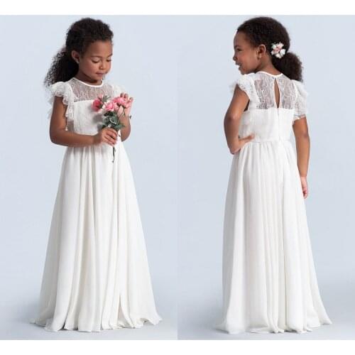 Lace Flower Teens Girls Lace Dress Holiday Summer Spring Children Clothing Princess Dress Girls Elegant Wedding Eucharist Dress