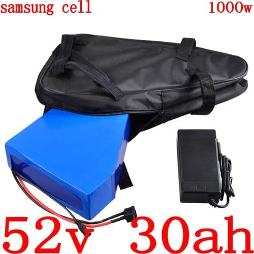 48V Lithium battery use samsung cell 48v 30ah 52v 30ah electric bike Battery for 48V 1000W 750W Motor Bafang BBS03 BBSHD BBS02