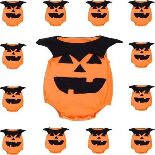 Pumpkin Cosplay-Halloween Infant Toddler Baby Girls&Boys Dress Sleeveless Romper-Kids Clothes