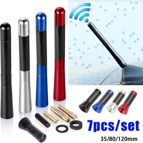 Car antenna modification carbon fiber metal decorative steam roof accessories decorative wire to enhance signal aluminum screws