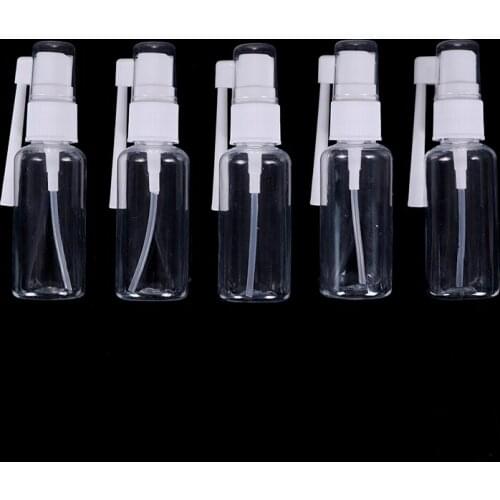 5pcs Refillable Bottle Small Rotation Mist Spray Bottles 30ml Empty Plastic Nasal Spray Bottles Pump Sprayer Mist Nose Spray