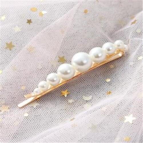 Fashion Girls Imitation Pearl Beads BB Hair Clips Pins Simple Fashion Hairpins Women Luxury Sweet Hairgrips Accessories