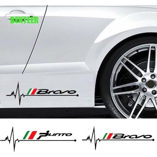 2pcs KK Car Body Sticker For Fiat Tipo Panda Punto Bravo