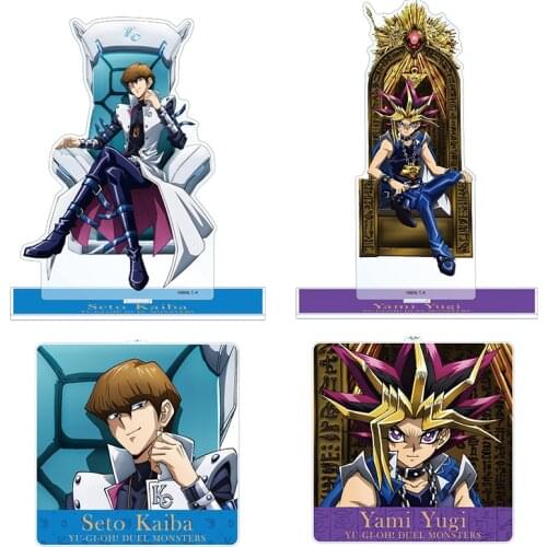Anime Yu-Gi-Oh Acrylic Stand Figure Model Display Plate ATEM Duel Monsters Mutou Yuugi Kaiba Seto Tabletop Toy Collection