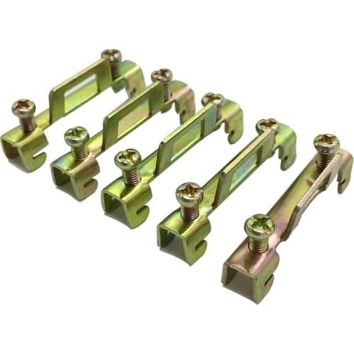 Single layer C45 rail iron fixing part DZ47 terminal block row End plug EW-35 Buckle E/UK blocking plate 100pcs