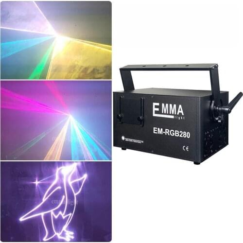 PRO Ilda 3D Lazer Effect 7000mW RGB Animation Laser Show DJ Party Lighting Projector
