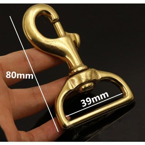 DIY leather craft big size inner 39mm 80mm long bag backpack pet belt snap hook buckle 3pcs/lot