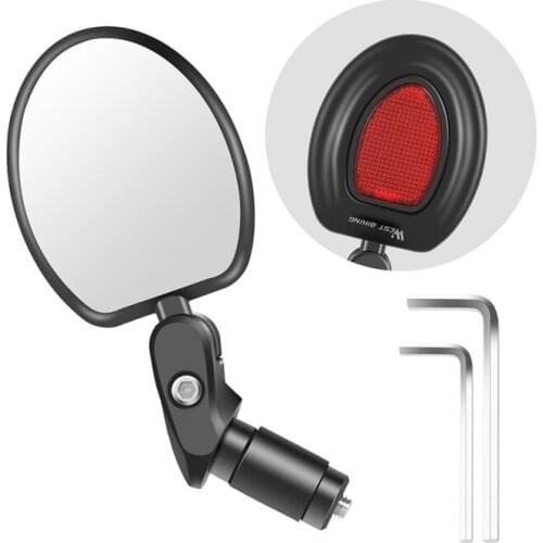 Mountain Bike Road Car Folding Rearview Mirror West Biking Bicycle Square Rearview Mirror Anti-collective Riding Equipment