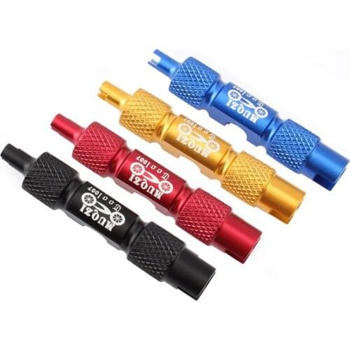 Cycling Aluminum Bike Tube Tire Valve Core Removal Tool Bicycle Valve Remove Tool Double- Bicycle Valve Disassembly Tools