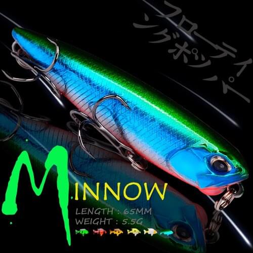 WALK FISH 65MM 5.5G Fishing Lure Minnow Floating Hard Bait Saltwater Artificial Bait Pesca Carp Trout Fishing Tackle