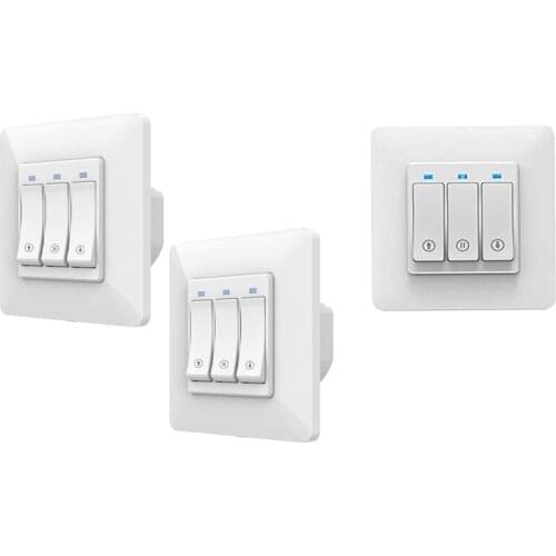WiFi Smart Push Button Curtain Switch Tuya App Remote Control Compatible with Motorized Curtain Motor Roller Blinds
