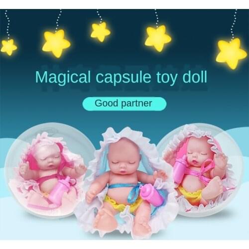 1pc Baby Dolls & Stuffed Toys Soft Reborn Baby Doll Mini Cute Fashion Doll with Hair 10cm Reborn Baby Dolls Gifts for Girls #YL