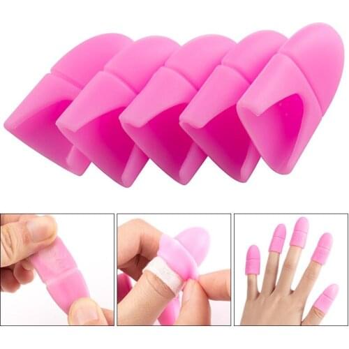 10pcs Silicone Nail Art Soak Off Cap Clips Varnish UV Gel Polish Remover Wrap Tool Nail Wipes Nail Art Tools Accessories