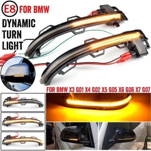 2pcs Dynamic Blinker For 2018 2019 2020 BMW X3 X4 X5 X6 X7 G01 G02 G05 G06 G07 LED Turn Signal Mirror Light Flasher Arrow