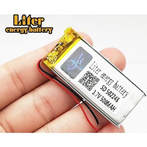 3.7V 502248 polymer lithium battery 500MAH Rechargeable Li-ion Batteries Cell With PCB For MP3 MP4 GPS PDA Bluetooth Headset