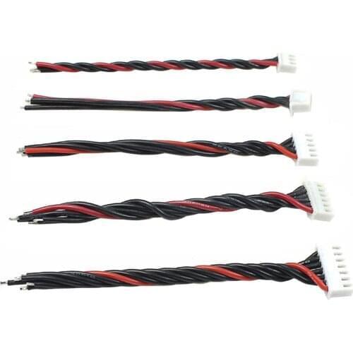 5Pcs 2s 3s 4s 5s 6s LiPo Battery Balance Charger Plug Line/Wire/Connector 22AWG 10cm JST-XH Balancer Cable