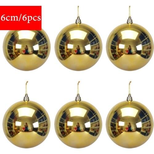 6pcs/Lot 6cm/2.4Inch Christmas Tree Decoration Color Hollow Balls Ornaments Hang Bauble Ball For Home Bar Party Decoration