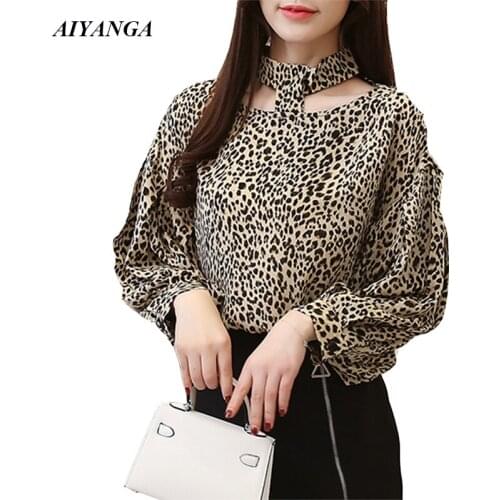 AIYANGA Leopard Blouses