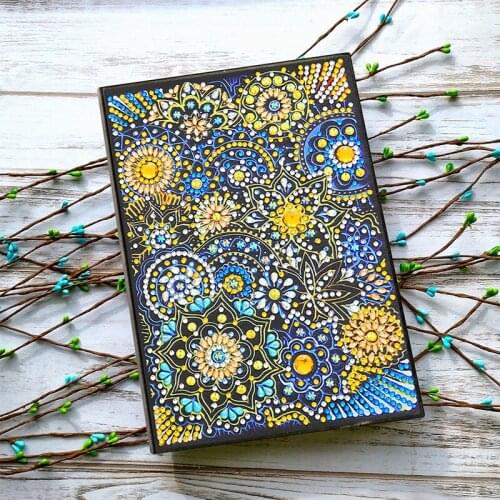 DIY Mandala Special Shaped Diamond Painting 50 Pages A5 Notebook Sketchbook Diary Book Diamond Cross Stitch Craft Gifts