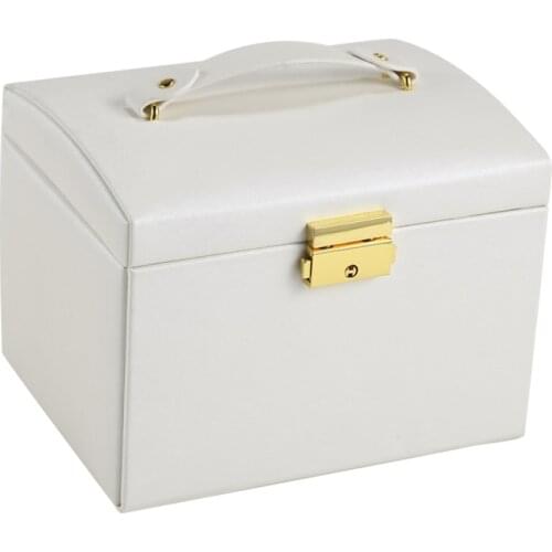 Large Jewelry Box Organizer Girls PU Leather Drawer Jewellery Boxes Earring Ring Necklace Jewelry Storage Case Casket