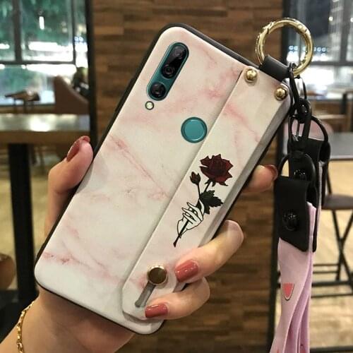 Phone Case For Huawei Y9 Prime 2019/Enjoy 10 Plus/P Smart Z Anti-dust Wristband Waterproof Shockproof Lanyard Silicone Cover