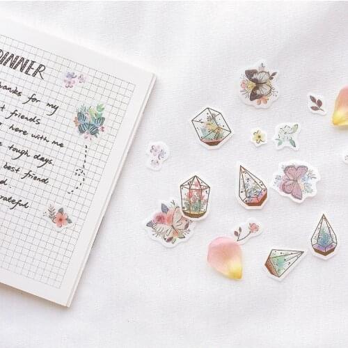 Flower Hot Ball Breakfast Gilding Decorative Stickers Adhesive Stickers DIY Decoration Diary Stationery Stickers Children Gift