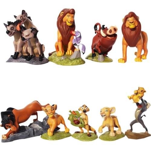 9pcs/Set Disney The Lion King Simba Nala Timon Model Figure PVC Action Figures Classic Toys Best Christmas Gifts for Kid D20S