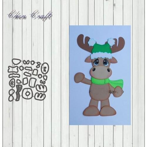 Cute deer Metal Cutting Dies Scrapbook Embossing Craft Stencils DIY Card Decor
