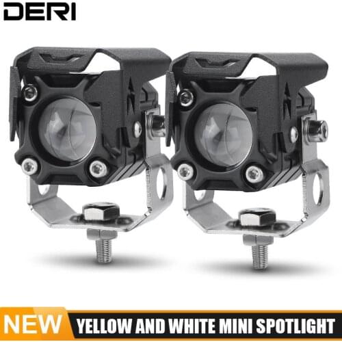 Mini LED Motorcycle Spotlight headlight LED Auxiliary Lamp Fog Driving Light Kits For Moto Dirt Bike Trucks SUV UTVs 12V 24V