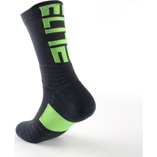 Trend Men Basketball Socks Letters Shock Absorption Cycling Socks Men Outdoor Breathable Sweat Wicking Sport Socks Men Running