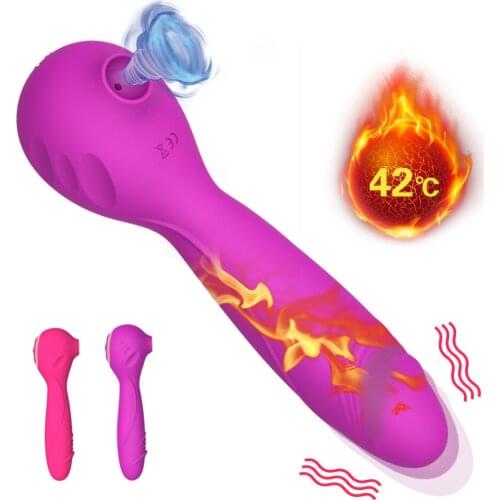 Powerful Sucking Vibrator Clitoris Nipple Stimulator Pulse Vibrating Egg Heating Flirting Vibrator Oral Blowjob Etotic Sex Toys